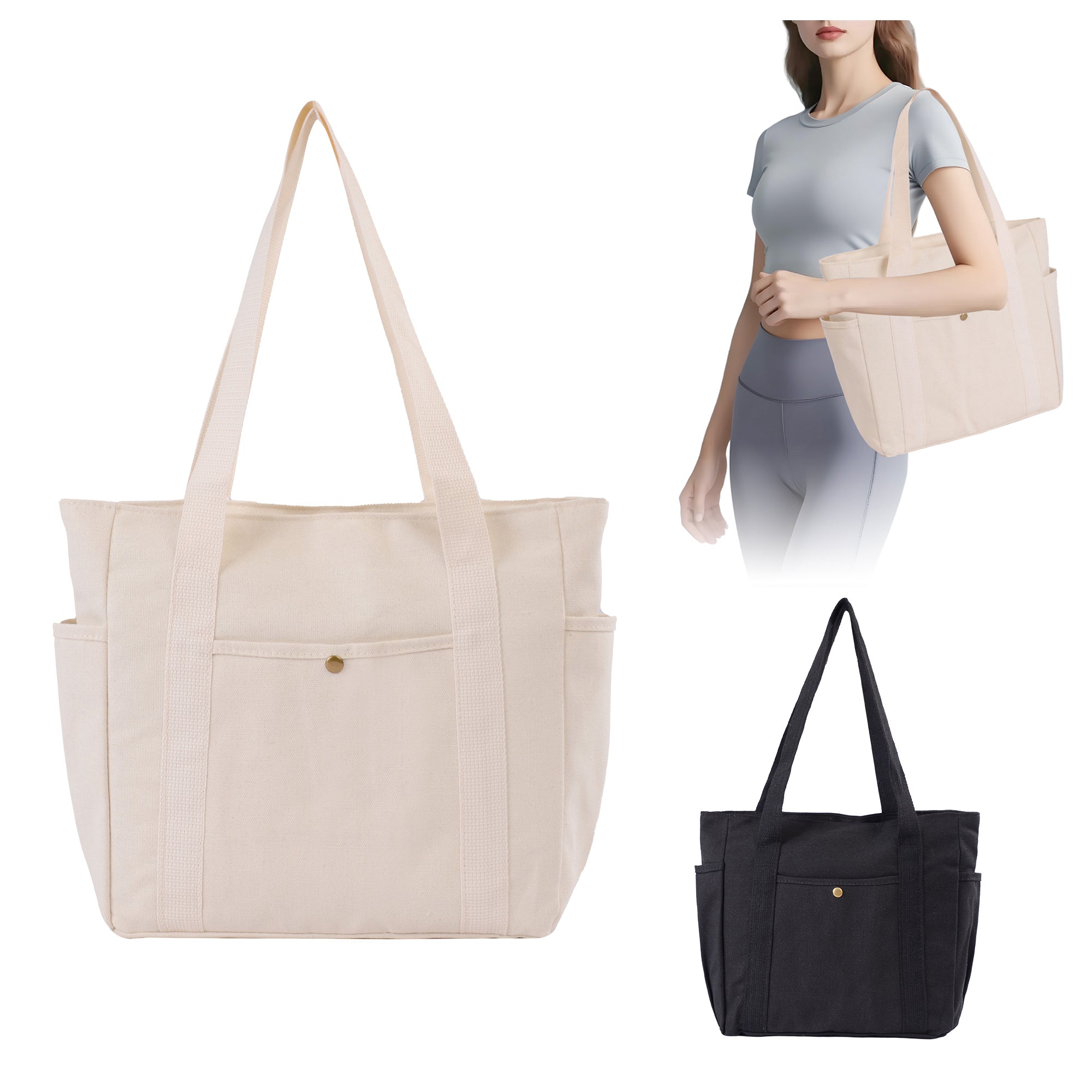 Canvas handbag shopping bag