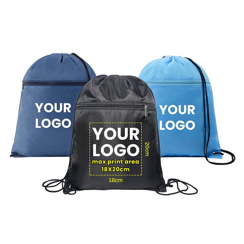 Zipper Drawstring  bags