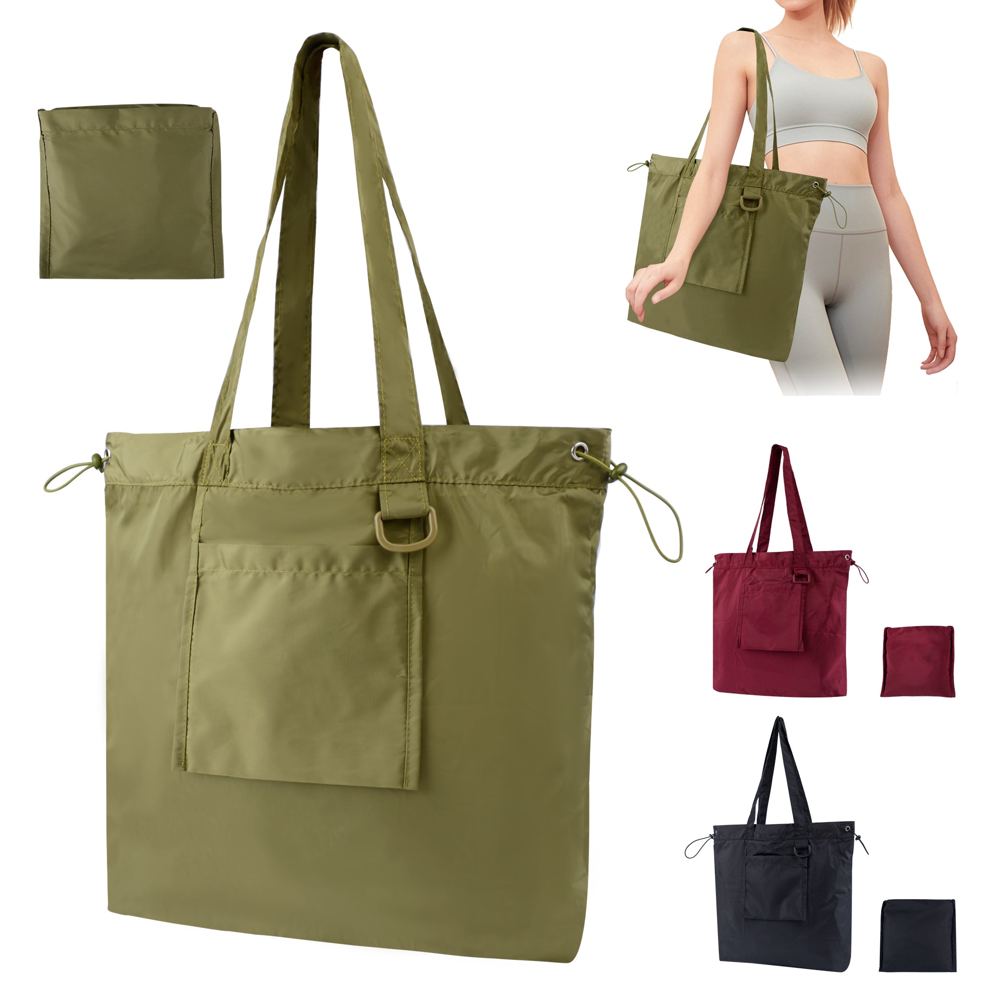 Folding tote bag