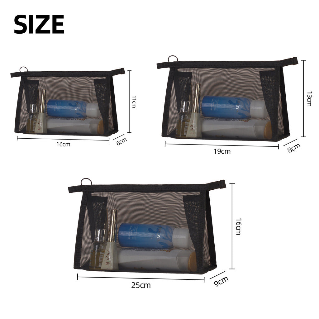 Meshed wash bag makeup bag