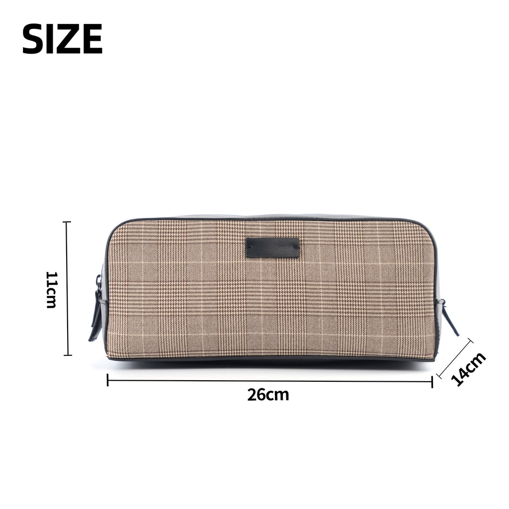 Plaid cosmetic bag
