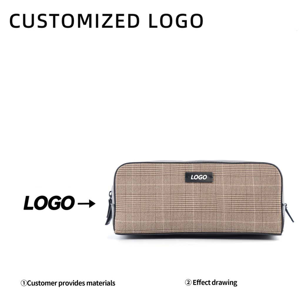 Plaid cosmetic bag