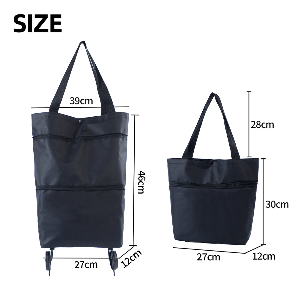 Folding shopping cart bag