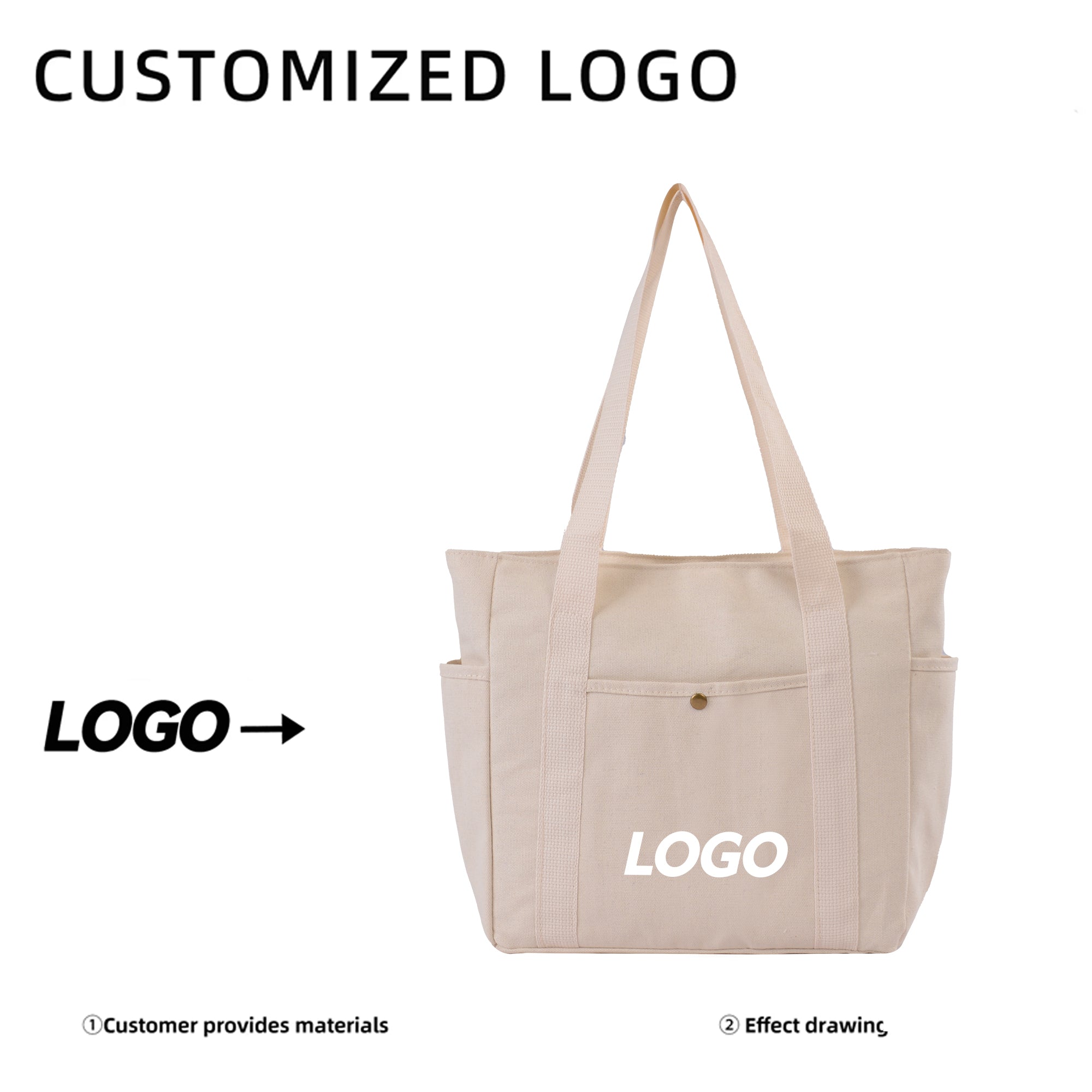 Canvas handbag shopping bag