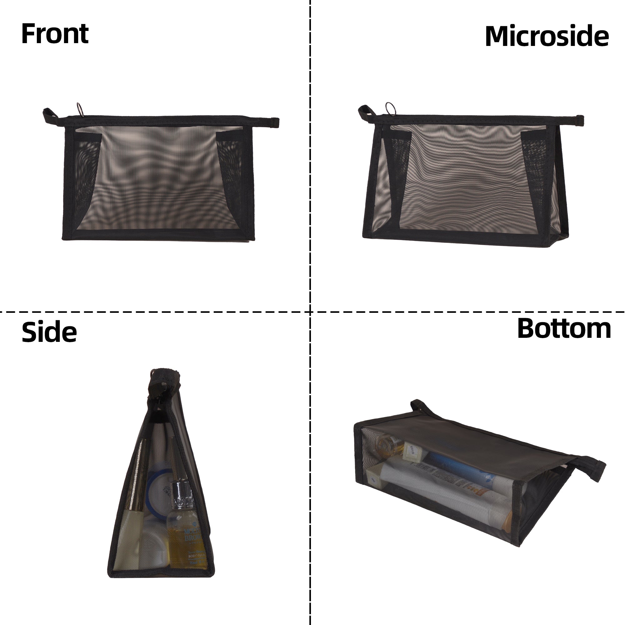 Meshed wash bag makeup bag
