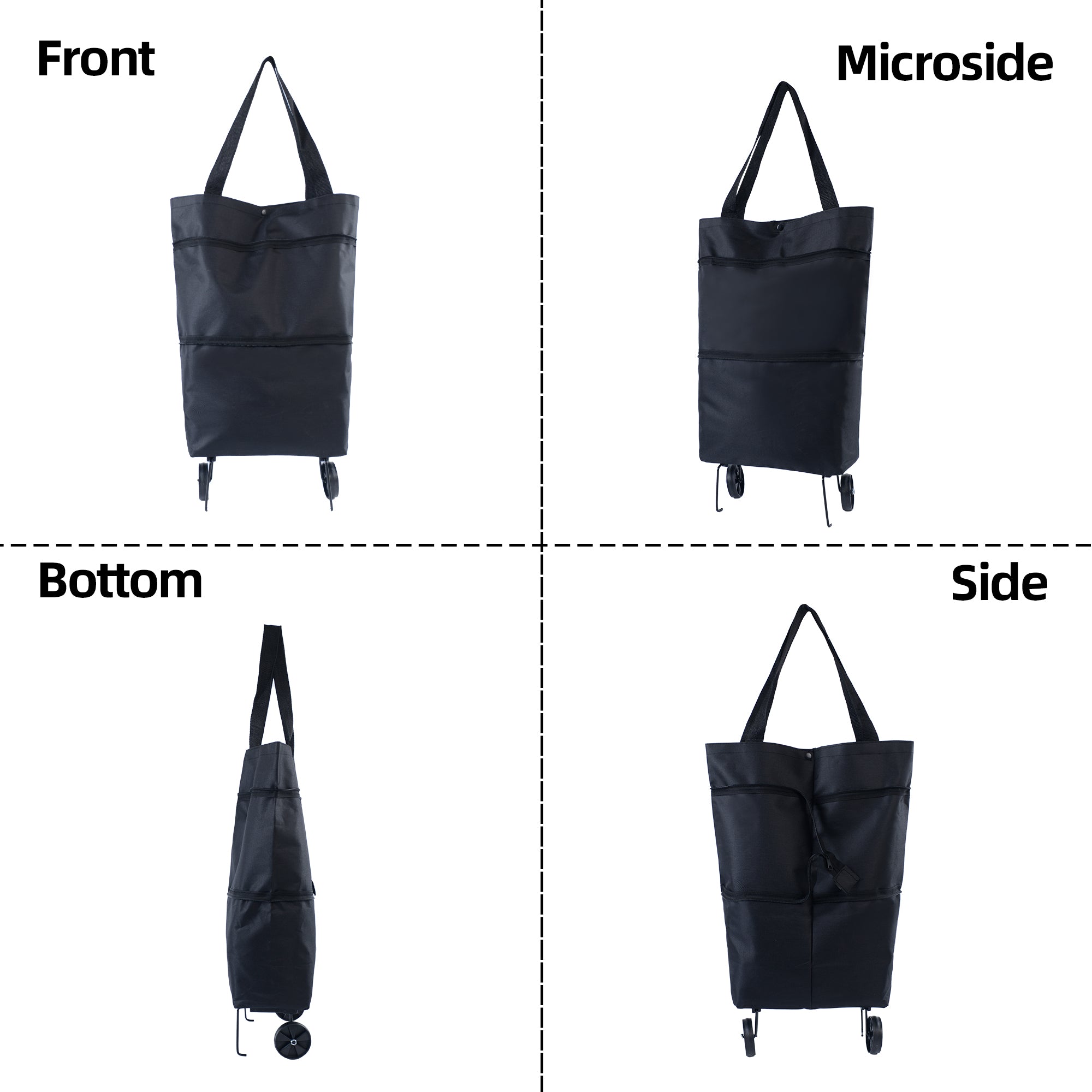 Folding shopping cart bag