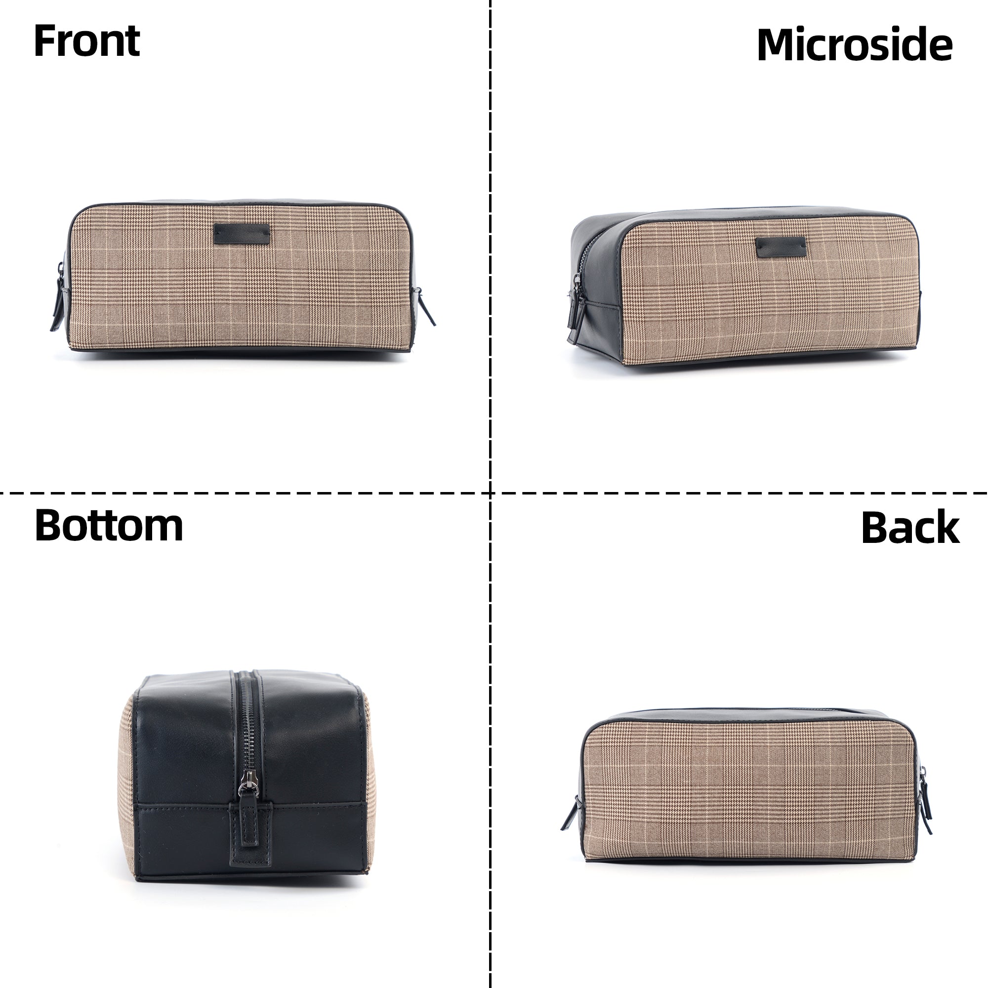 Plaid cosmetic bag