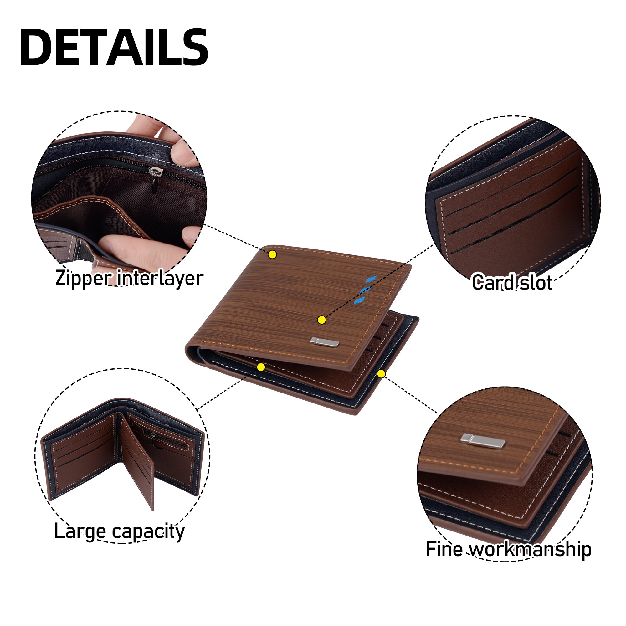PU wallet card bag