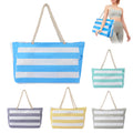 Striped beach bag