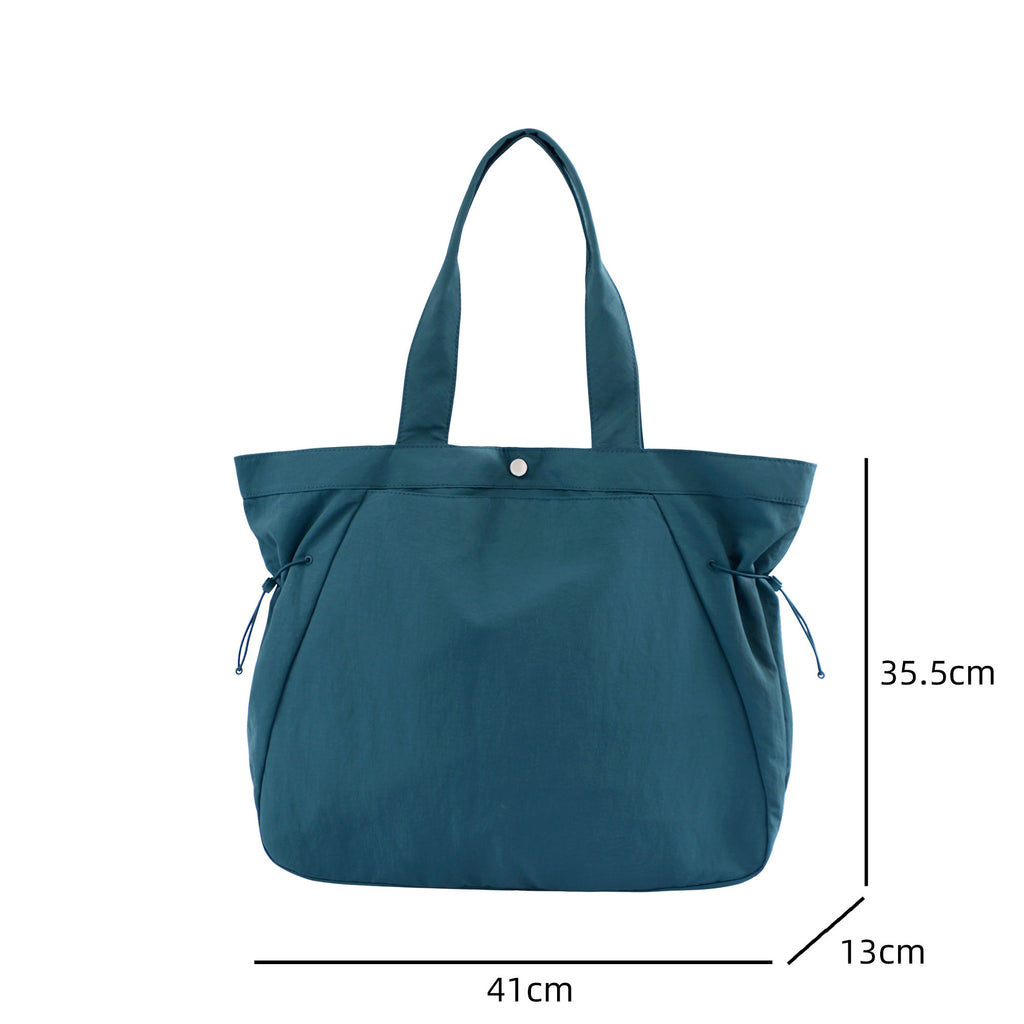 Side-cinch shopper bag