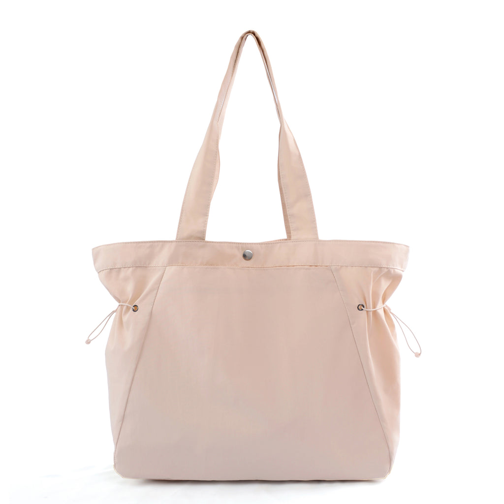 Side-cinch shopper bag