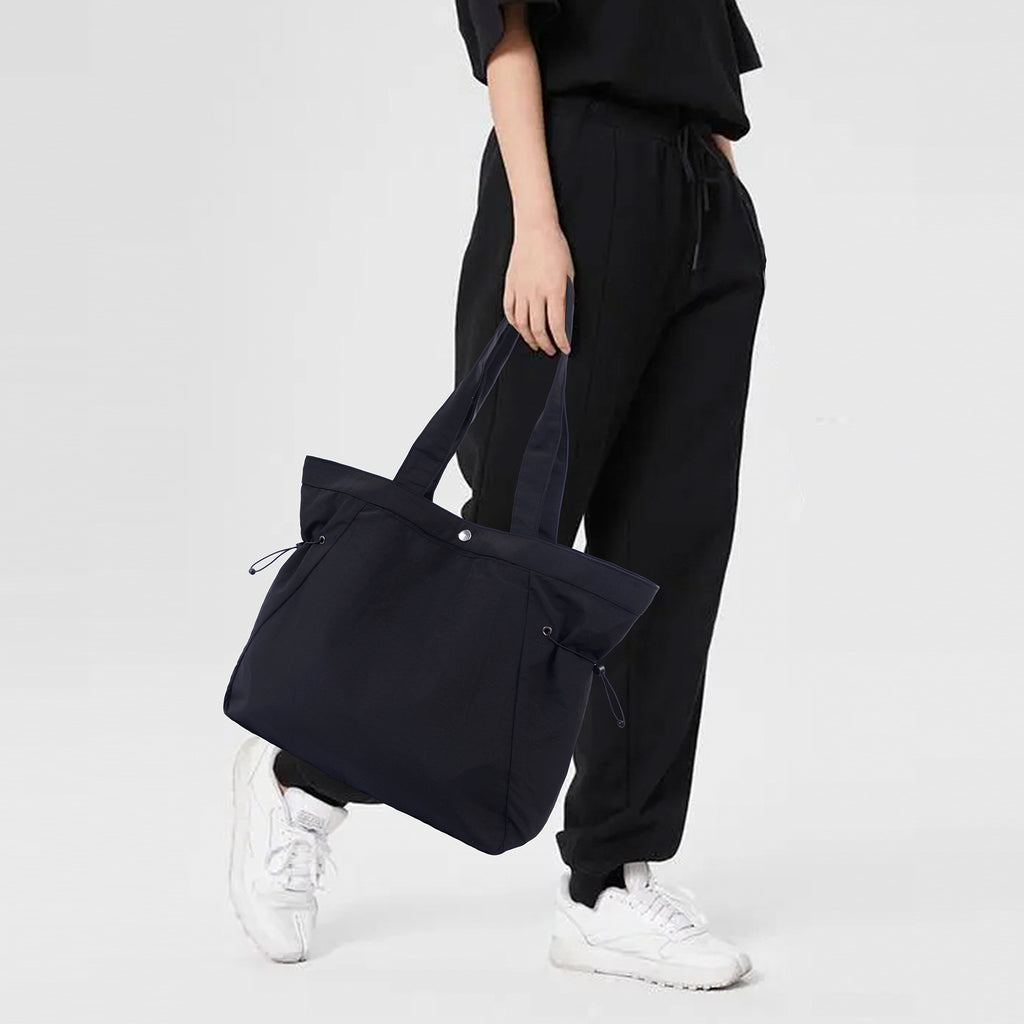 Side-cinch shopper bag