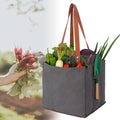 Foldable canvas vegetable shopping bag